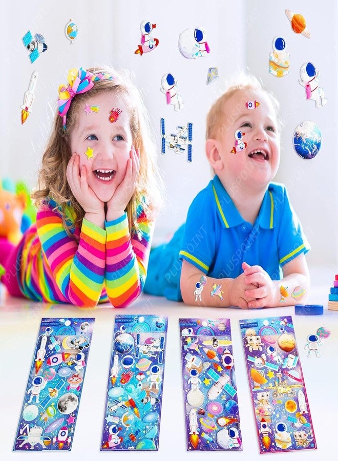 بلس بوينت ملصقات فضائية ثلاثية الأبعاد بارزة من PLUSPOINT للأطفال، عبوة من 4 ملصقات ذاتية اللصق بتصميمات فضائية خارجية، تشمل الكواكب ورواد الفضاء والصواريخ والنظام الشمسي، مثالية لأعمال سجل القصاصات والحرف اليدوية وهدايا الحفلات وأكياس الهدايا. - Image 5